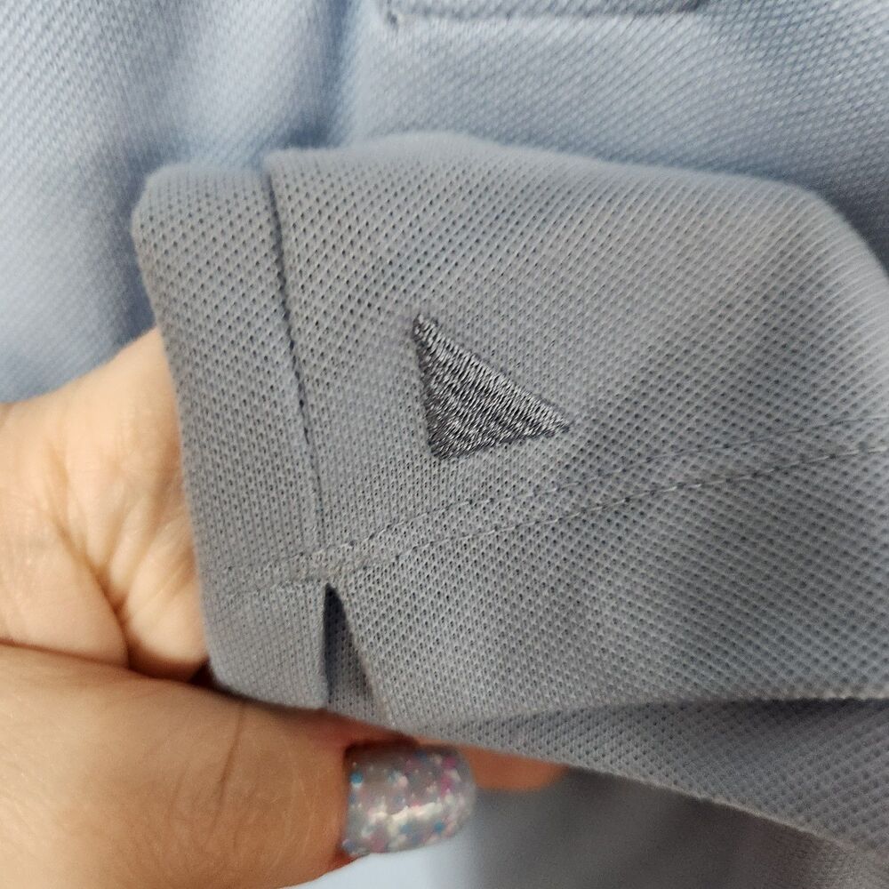 UNTUCKit Mens Short Sleeve Regular Fit Ceasar Polo Shirt XL Sky Blue W/ pocket - Picture 9 of 10